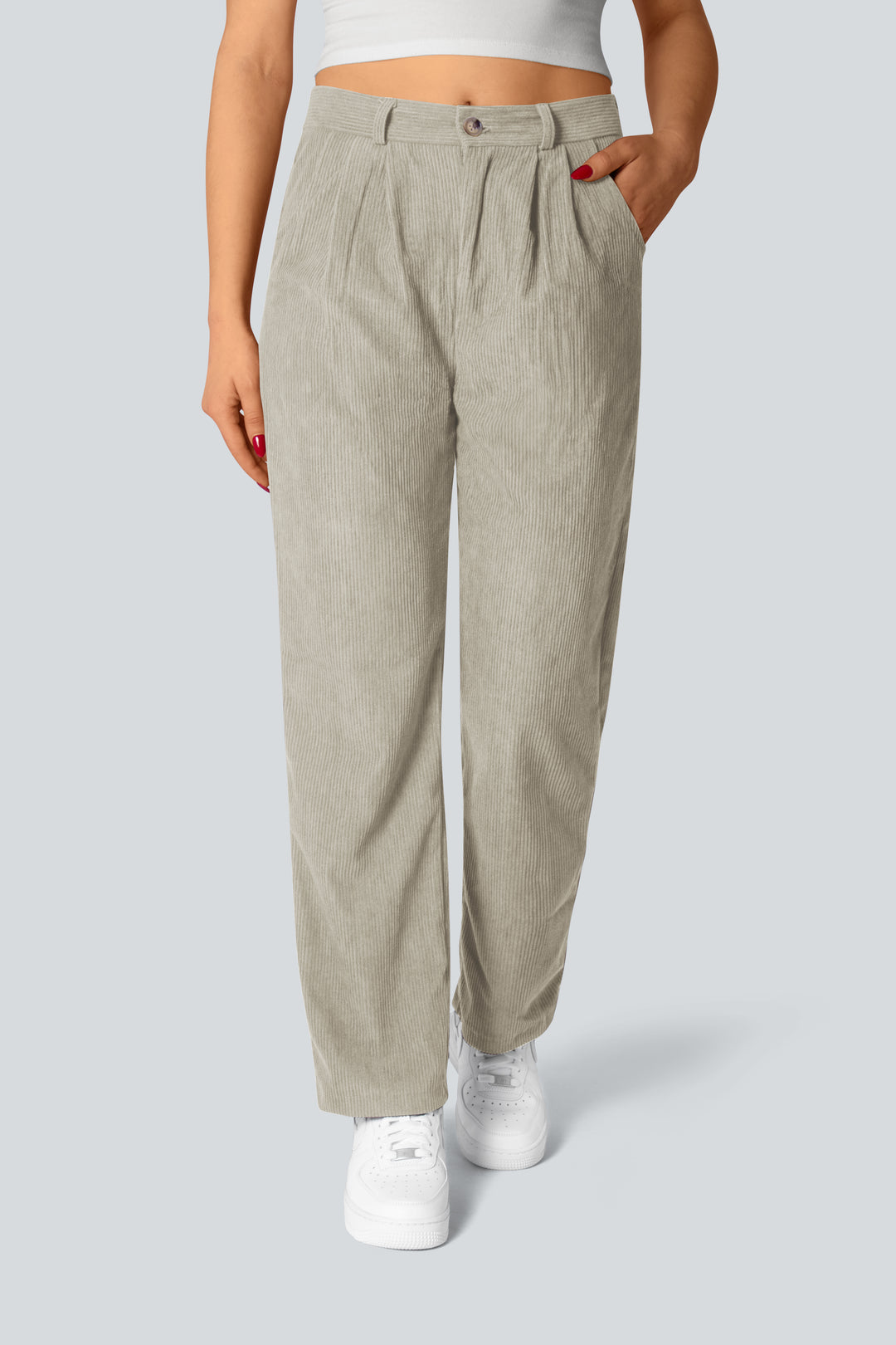 Casual corduroy trousers