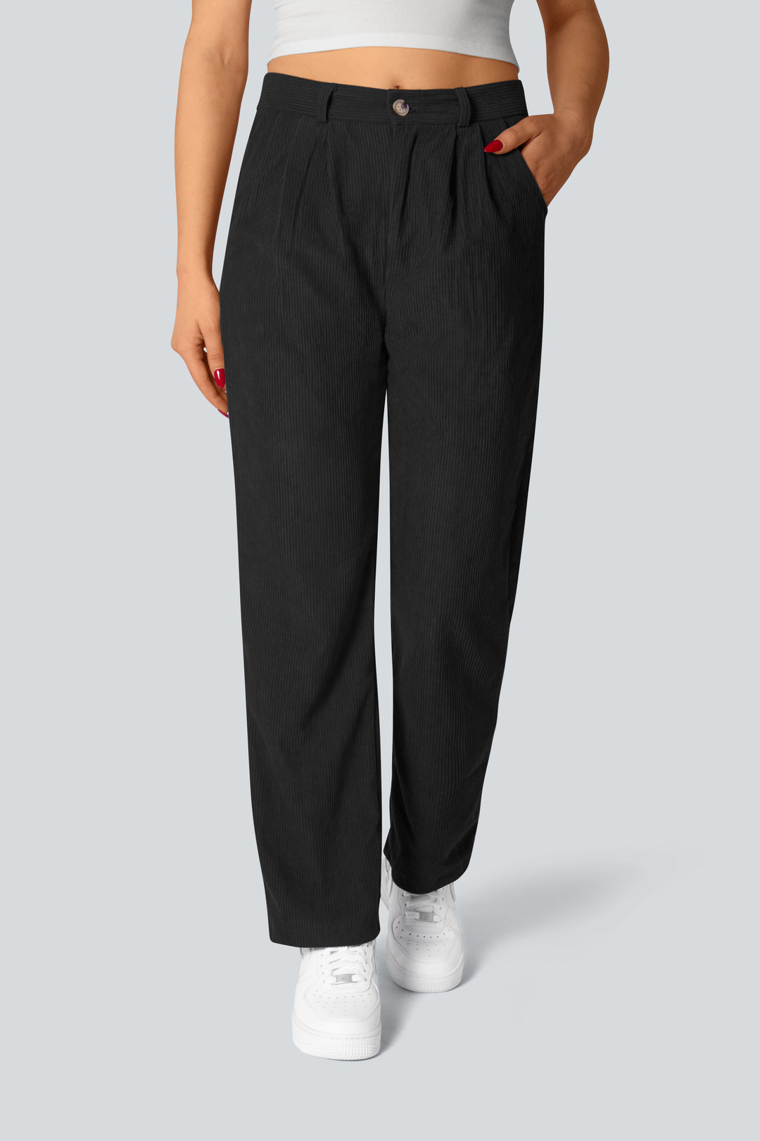 Casual corduroy trousers