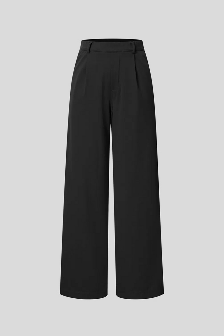 High Waisted Side Pocket Straight Leg Work Pants