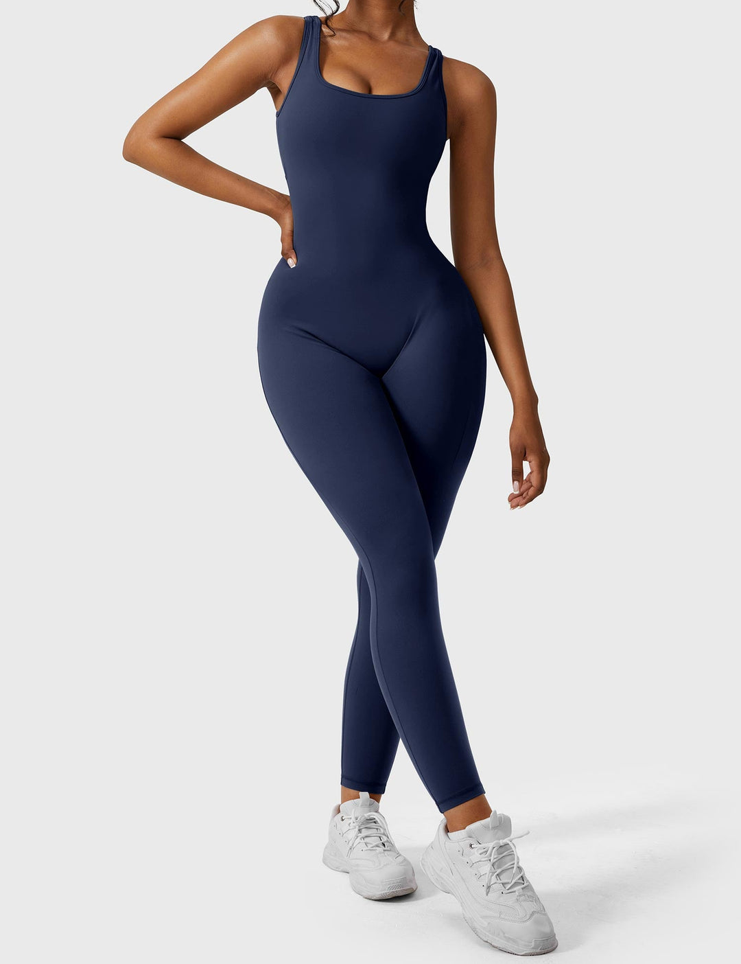 Jumpsuit met V-rug 