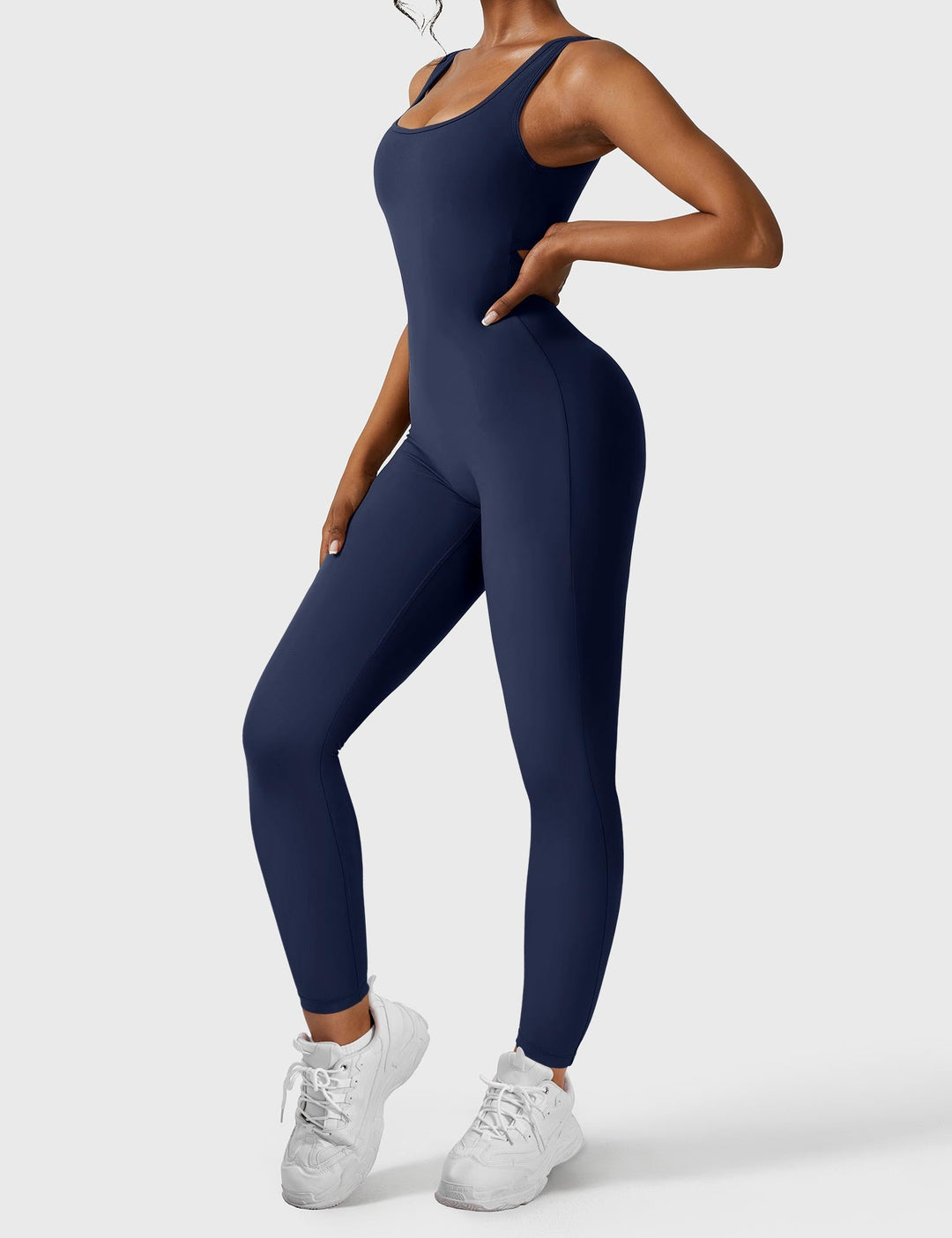 Jumpsuit met V-rug 