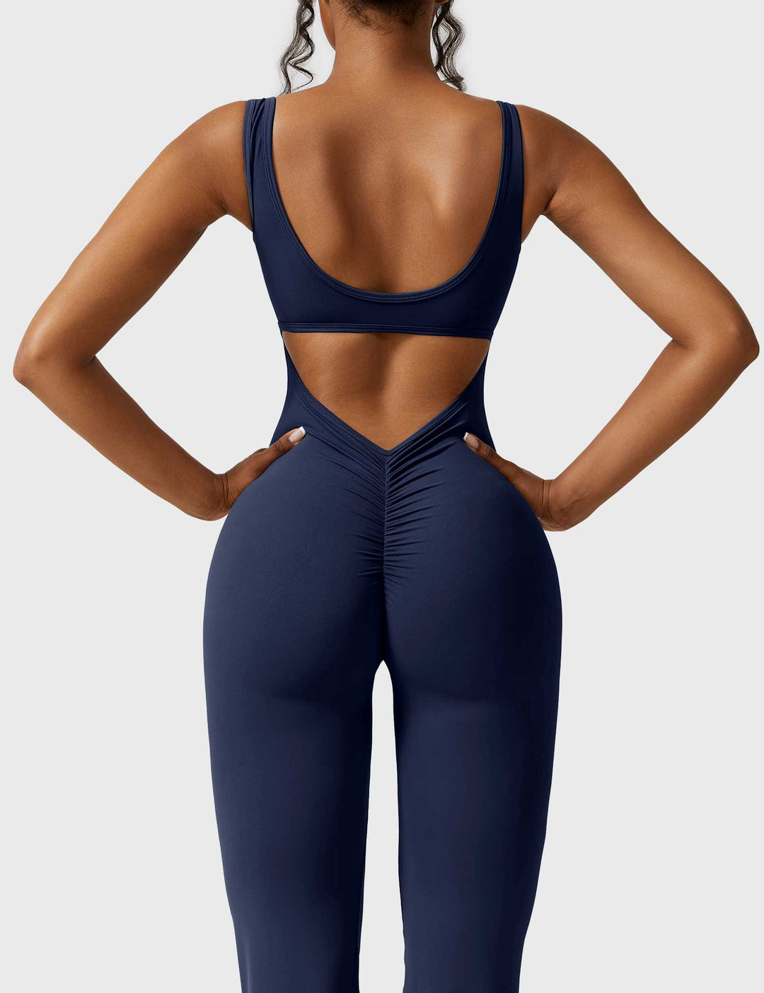 Jumpsuit met V-rug 