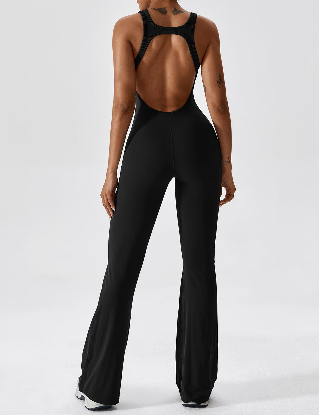 Open Back Flared Jumpsuit