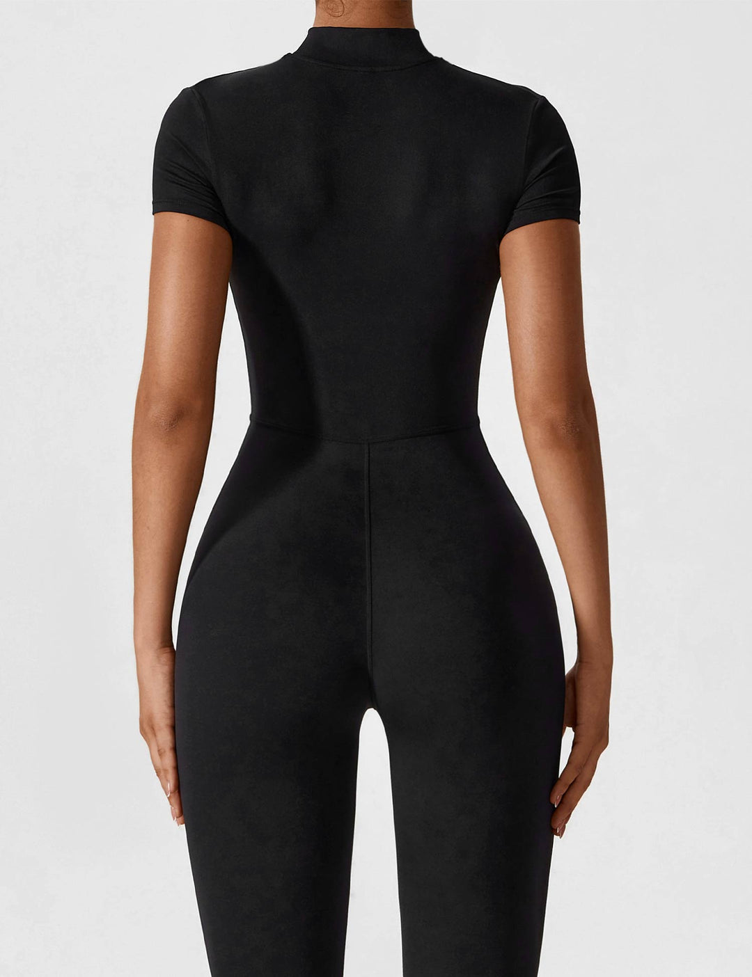 Long Sleeve/ Short Sleeve Zipper Jumpsuit